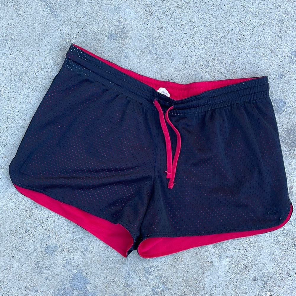 C9 CHAMPION | Black and Red Reversible Athletic Shorts